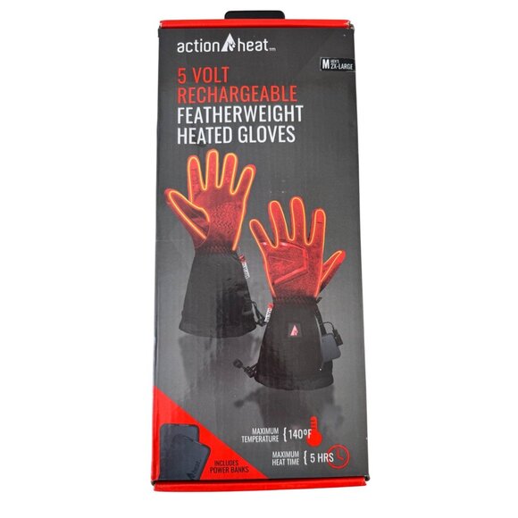 Action Heat Featherweight Rechargeable Size XXL Men’s 5 Volt Heated Gloves NWB $ - Picture 1 of 5